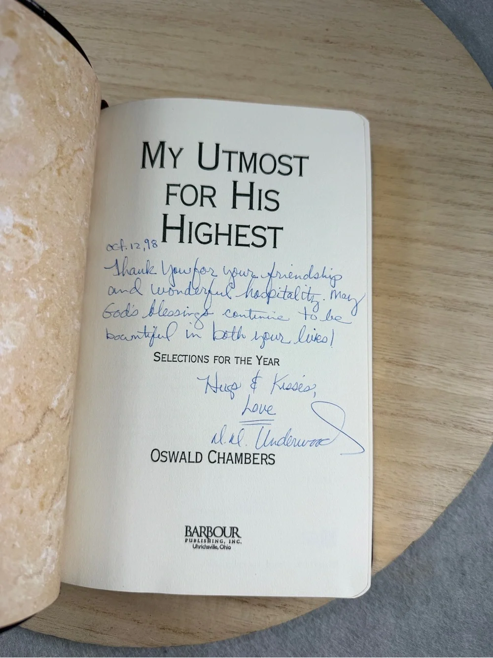 My Utmost For His Highest by Oswald Chambers (Flexible Leather) 1963